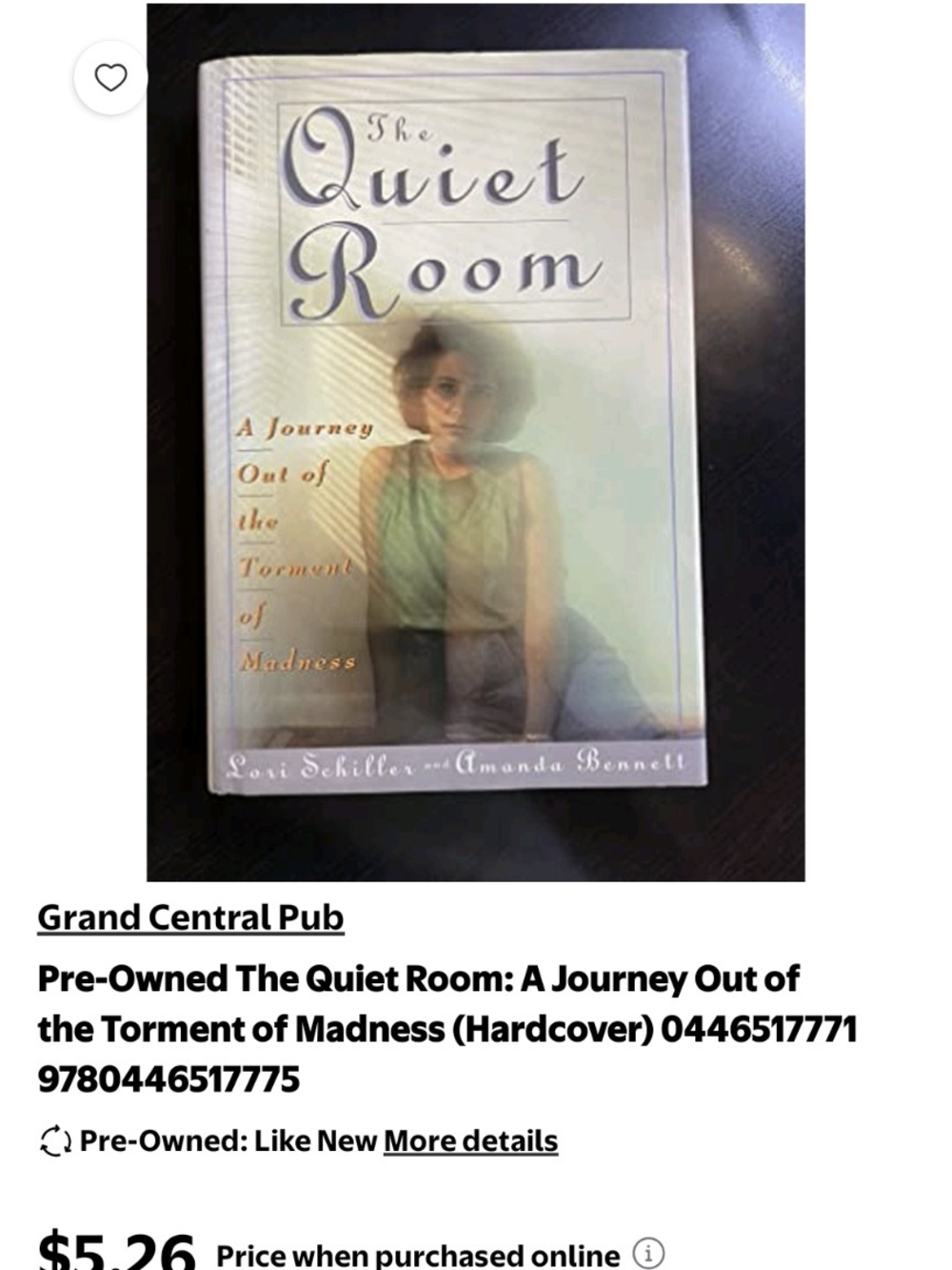 The Quiet Room Hardcover Book 3 For $12- Cream and Green